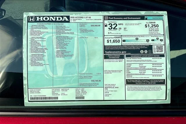 2025 Honda Accord SE - Photo 30