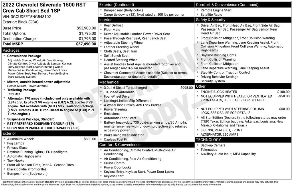 Certified Used 2022 Black Chevrolet RST image 2