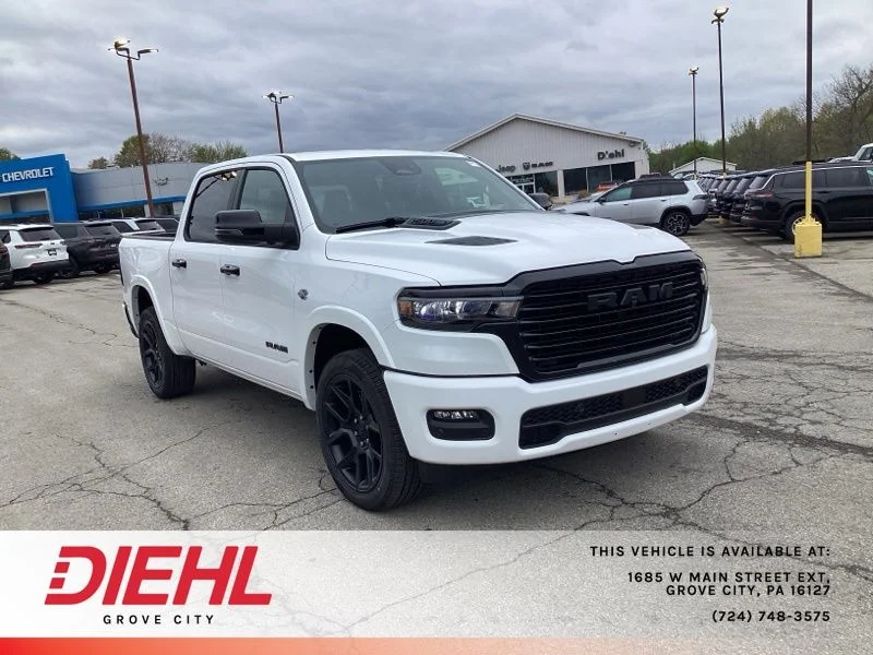 New 2026 Bright White Clear-Coat Exterior Paint RAM Laramie image 1