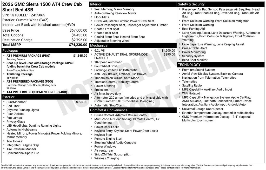 2026 GMC Sierra 1500 AT4 - Photo 5