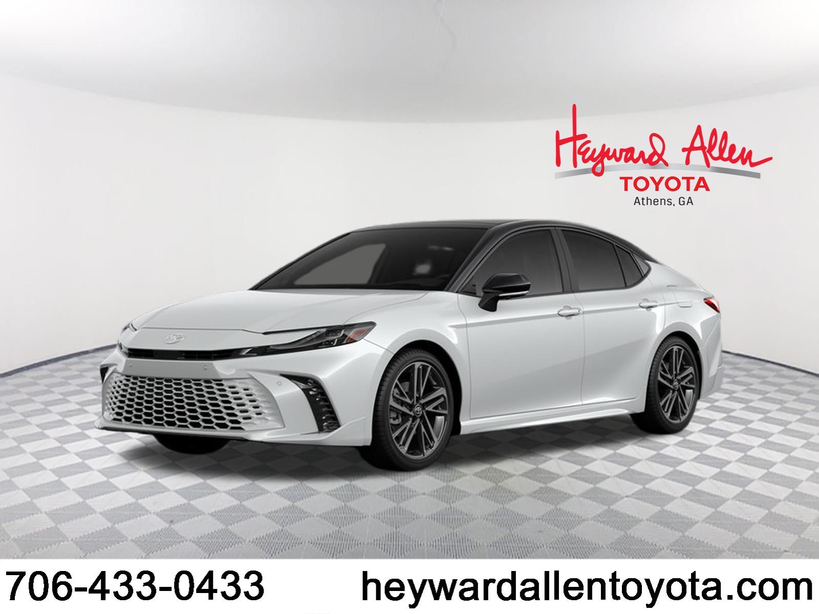 New 2026 Wind Chill Pearl with Midnight Black Metallic roof Toyota XSE image 1