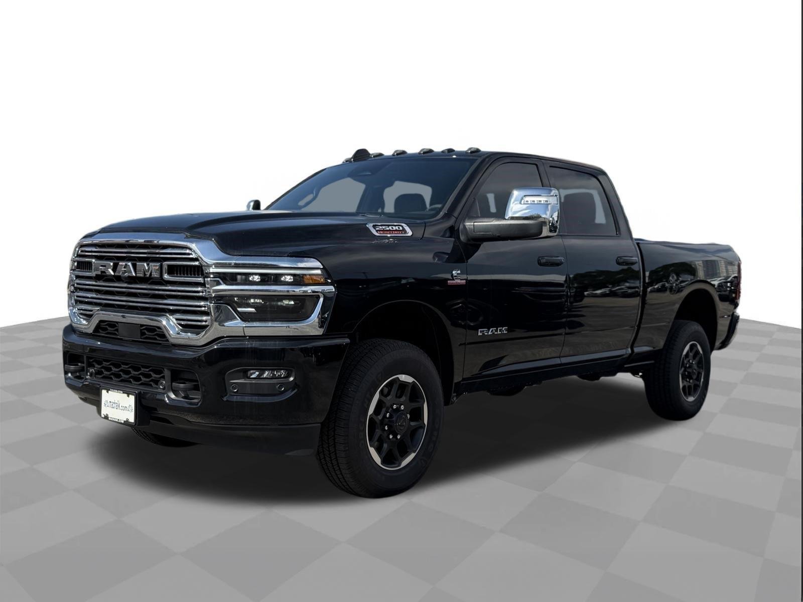 Used 2025 Diamond Black Crystal Pearlcoat Ram Laramie image 1