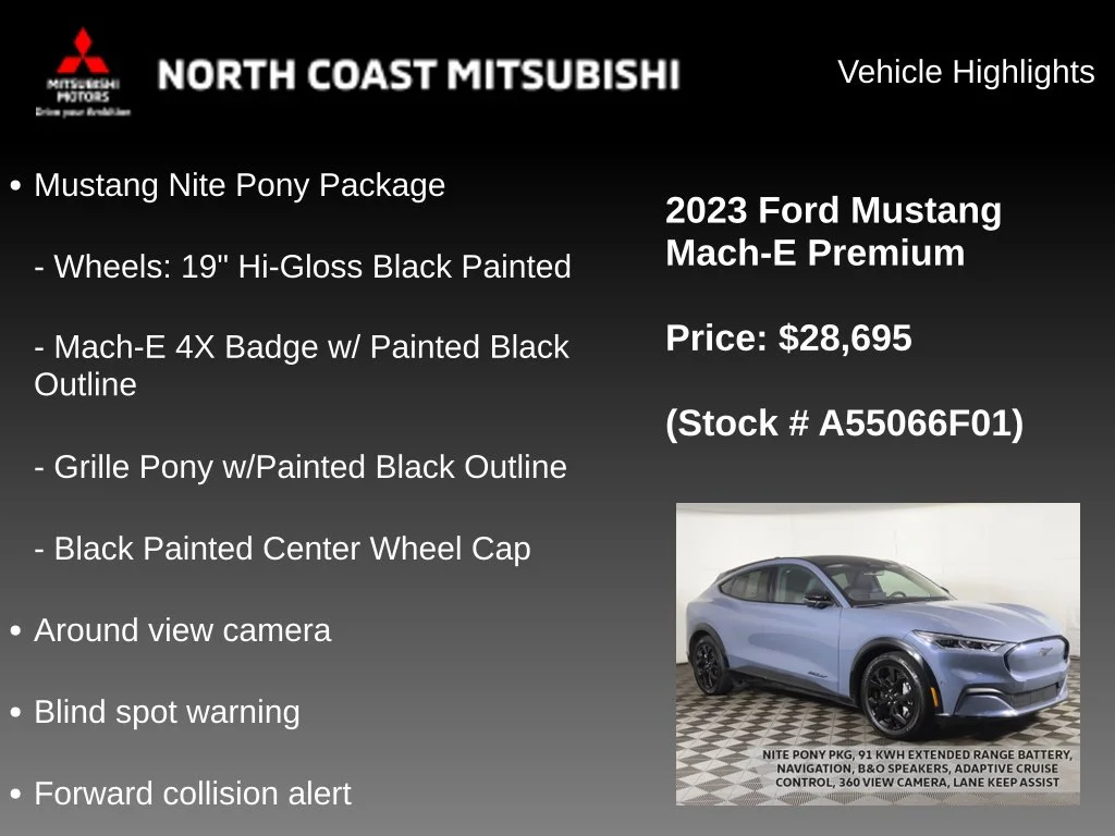 Used 2023 Ford Mustang Mach-E Premium AWD with VIN 3FMTK3SU1PMA55066 for sale in Bedford, OH