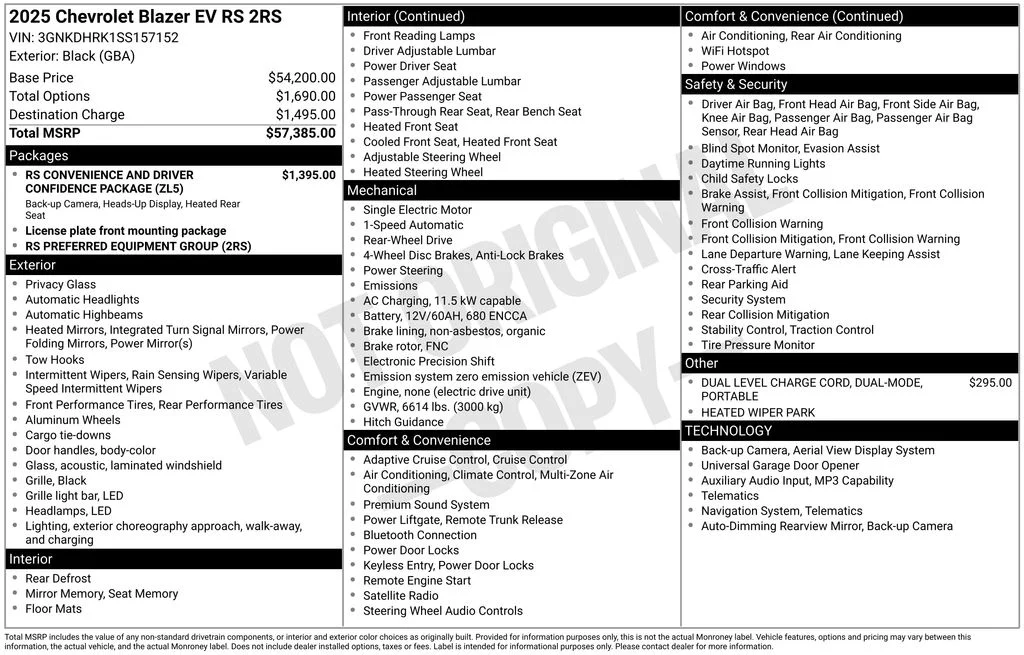 Used 2025 Black Chevrolet RS image 6