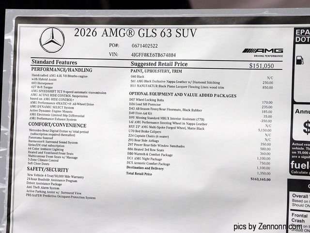 New 2026 Black Mercedes-Benz AMG® GLS 63 4MATIC+ SUV image 32