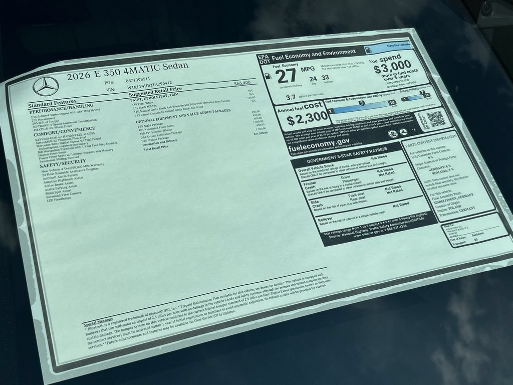 New 2026 Polar White Mercedes-Benz E 350 image 76