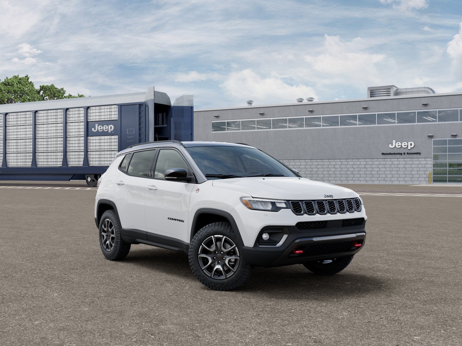 New 2026 Bright White Clear-Coat Exterior Paint Jeep Trailhawk image 5