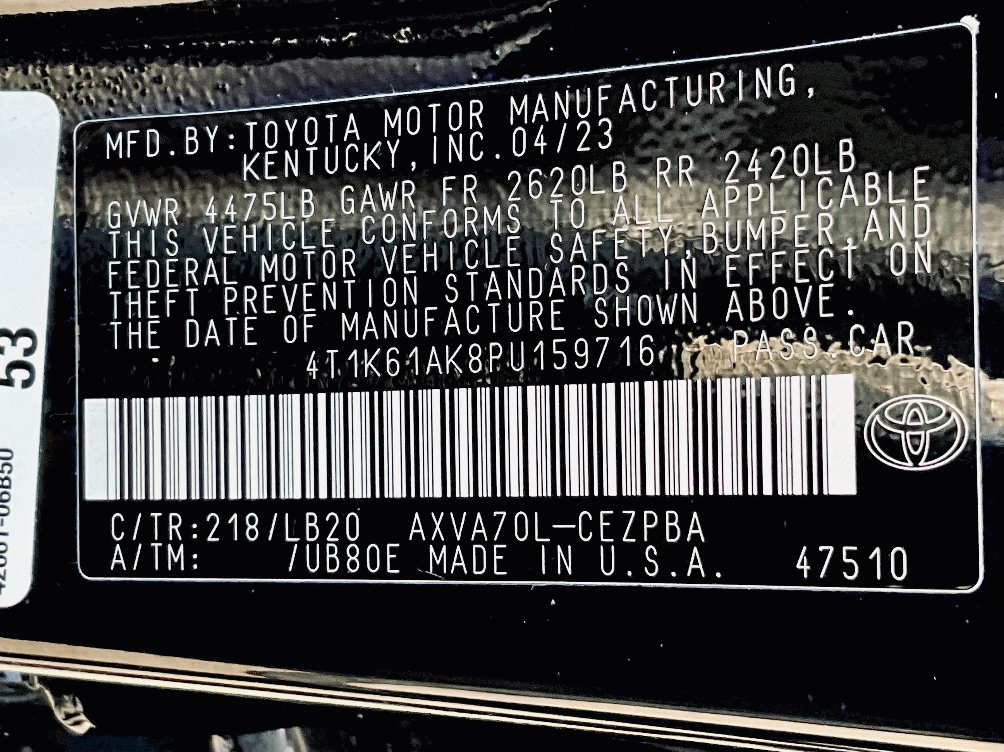 Used 2023 Black Toyota XSE image 30