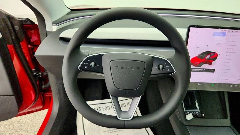 Used 2026 Ultra Red Tesla Long Range RWD w/ White & Black Premium Interior image 14
