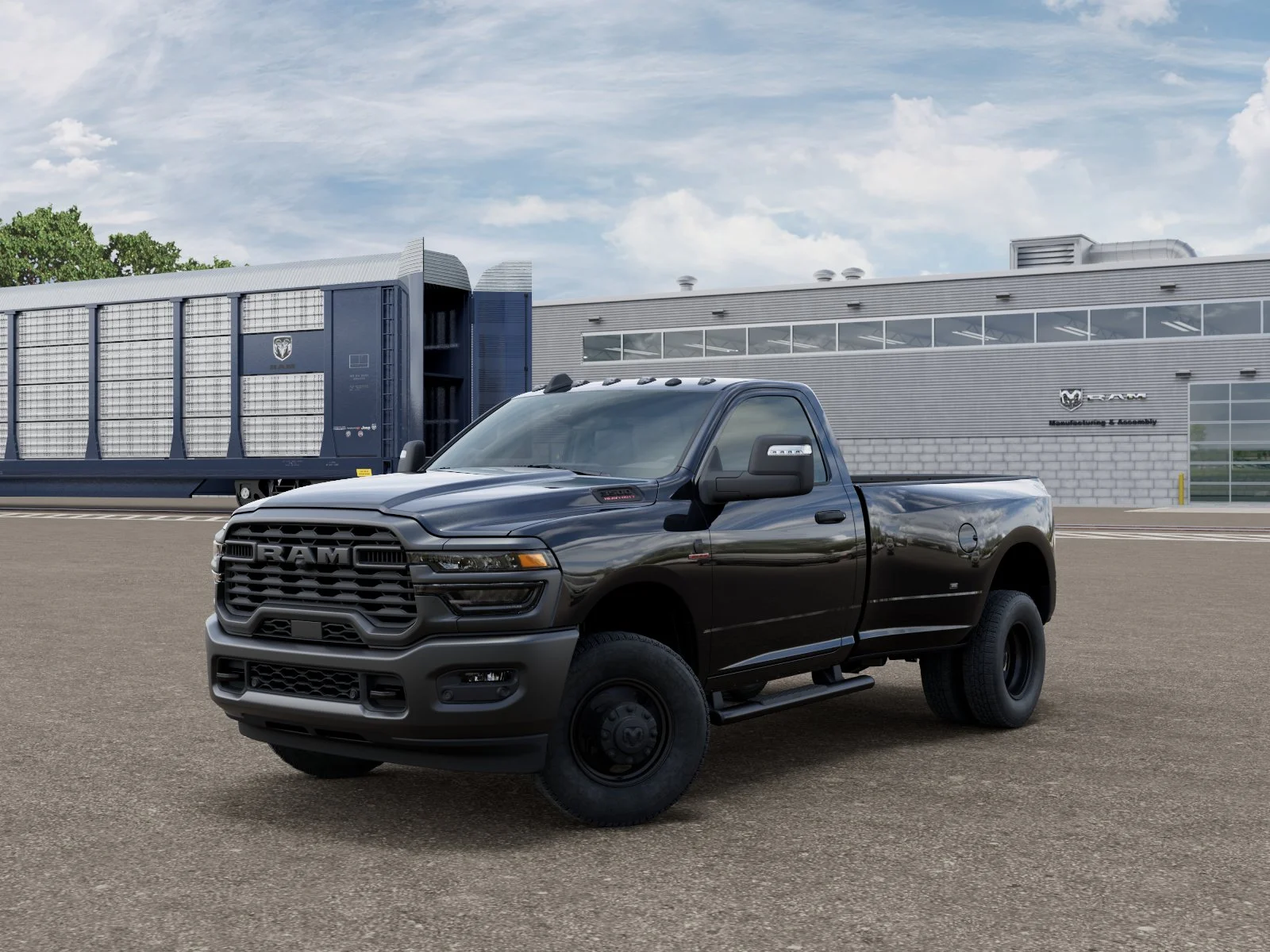 New 2027 Diamond Black Crystal Pearl-Coat Exterior Paint RAM TRADESMAN image 1