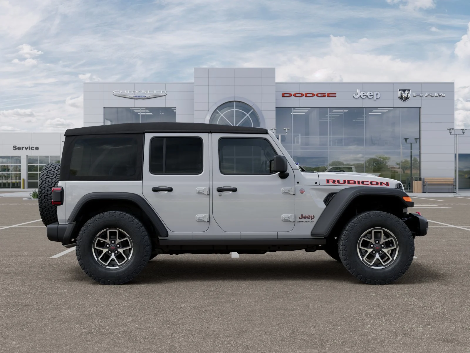 New 2025 Bright White Clear-Coat Exterior Paint Jeep Rubicon image 48
