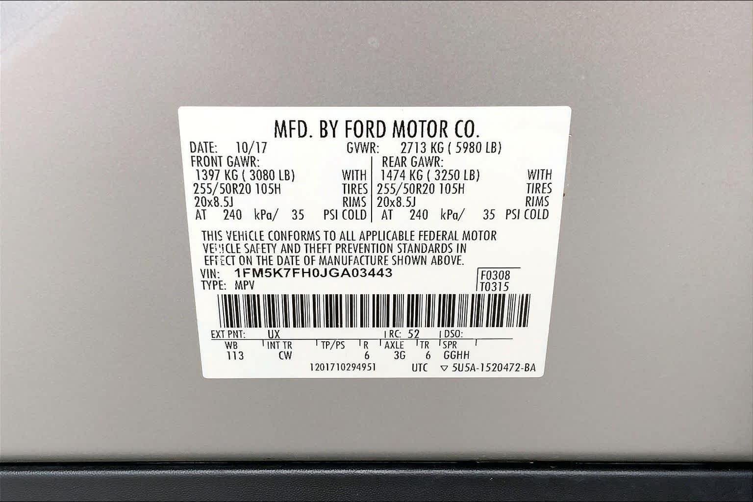 Used 2018 Ingot Silver Ford Limited image 35