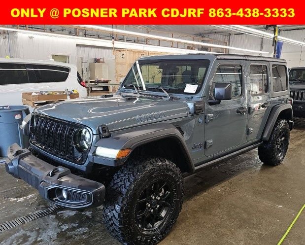 Used 2025 Jeep Wrangler 4xe Willys 4XE with VIN 1C4RJXN63SW579835 for sale in Davenport, FL