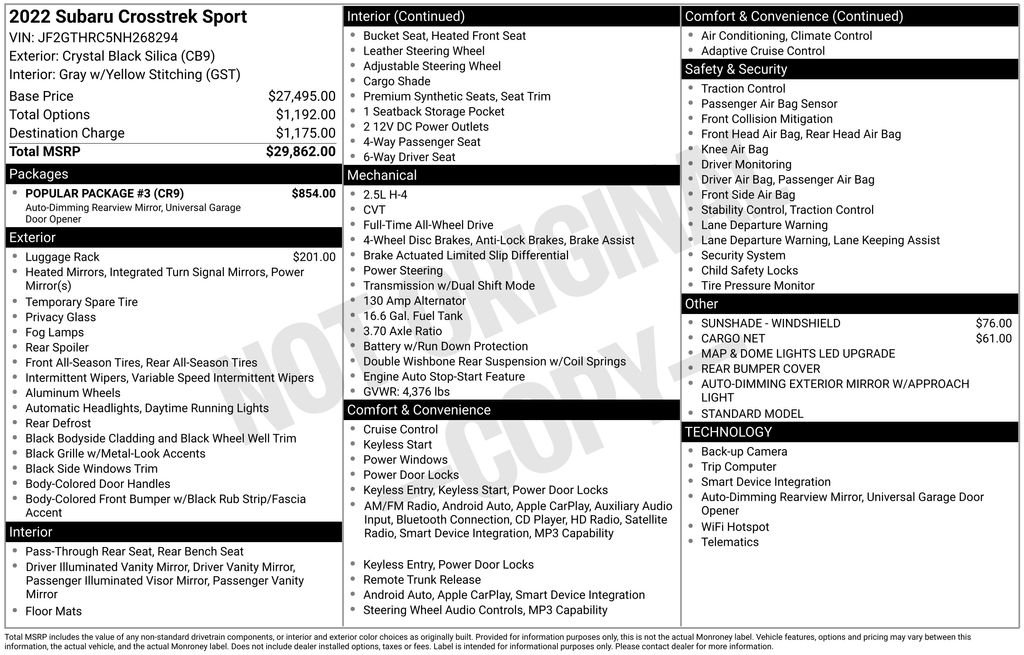 Used 2022 Black Subaru Sport image 10