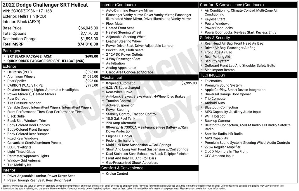 Used 2022 Purple Dodge SRT Hellcat image 27