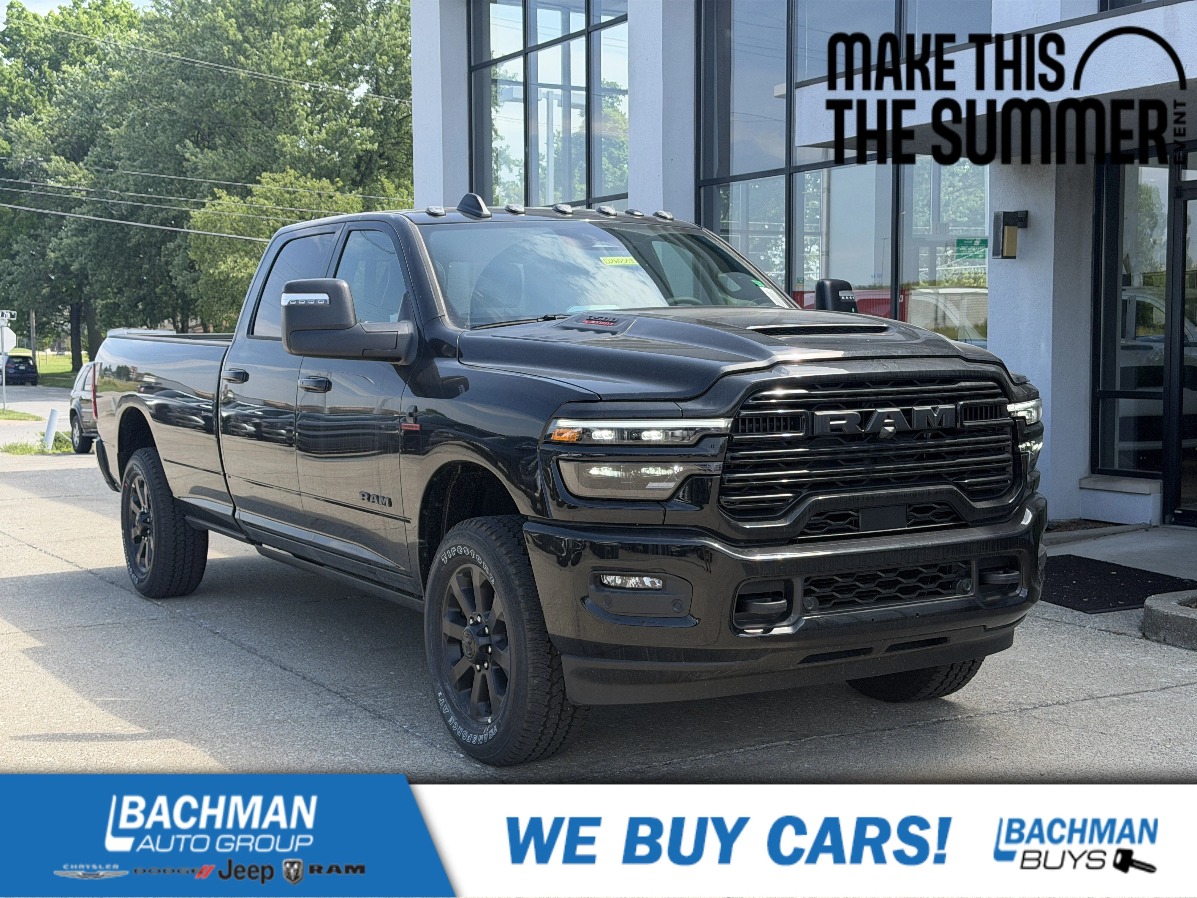 New 2026 Diamond Black Crystal Pearl-Coat Exterior Paint RAM Laramie image 1