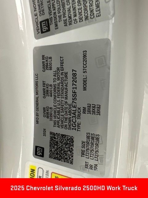 2025 Chevrolet Silverado 2500 HD Work Truck - Photo 13