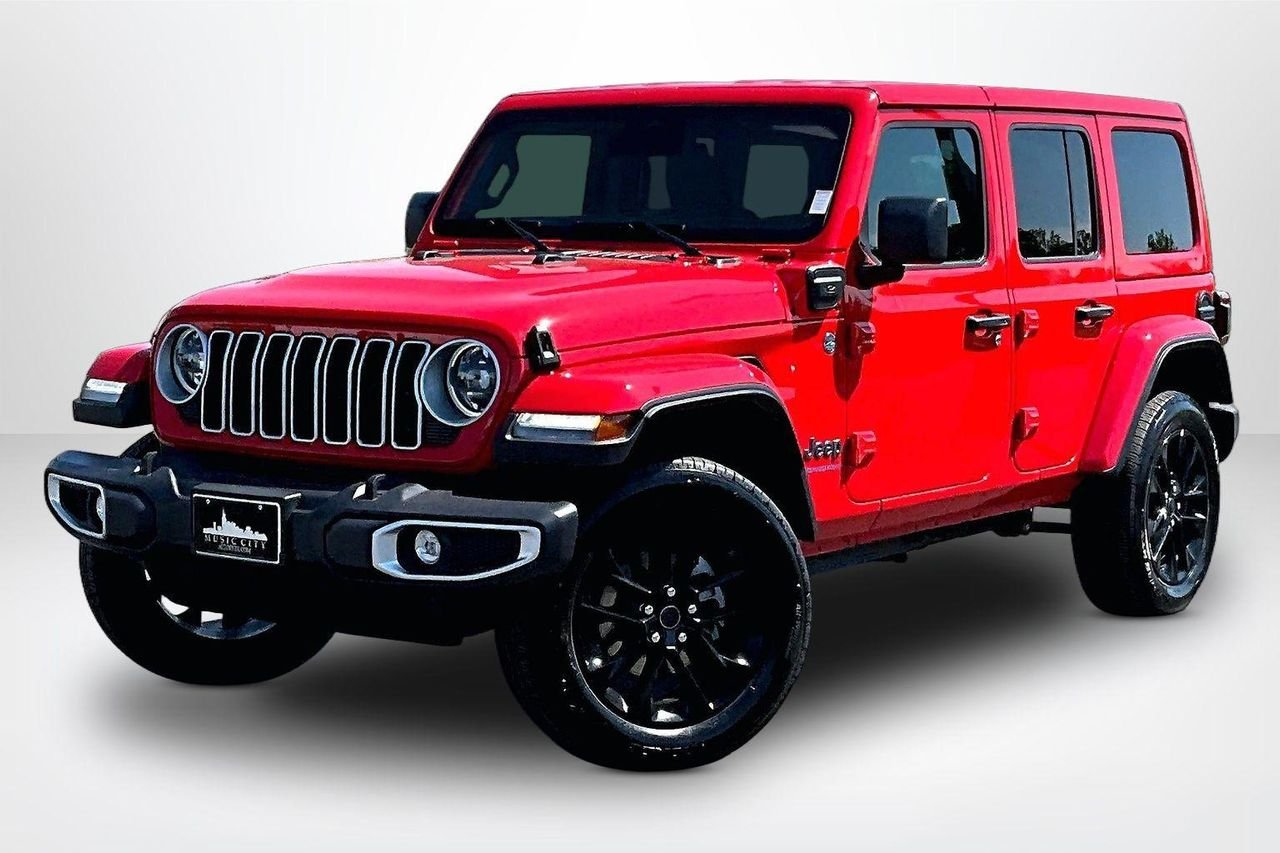 Used 2025 Firecracker Red Clearcoat Jeep Sahara 4xe image 3