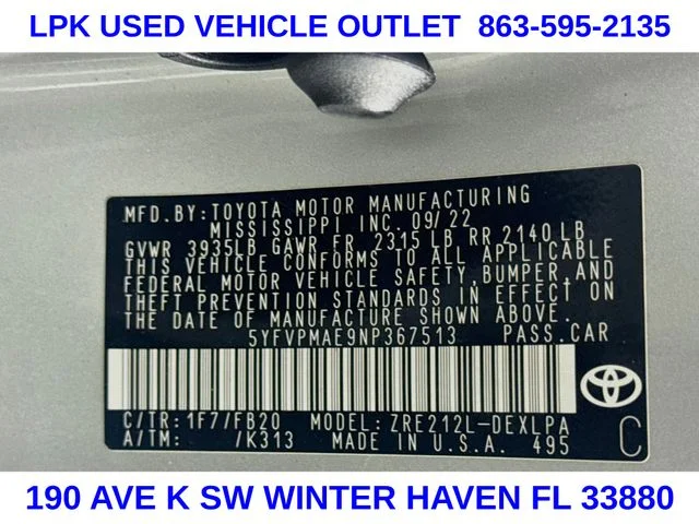 Certified Used 2022 Silver Toyota LE image 29
