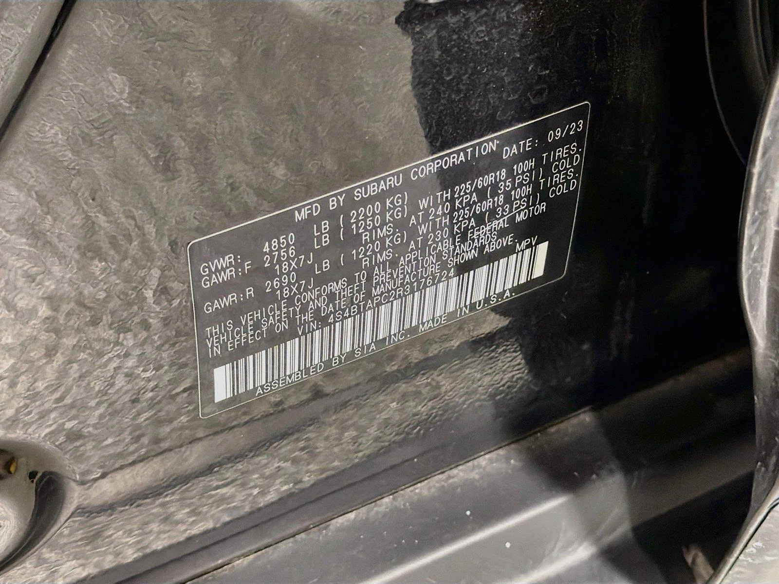 Used 2024 Crystal Black Silica Subaru Touring image 30