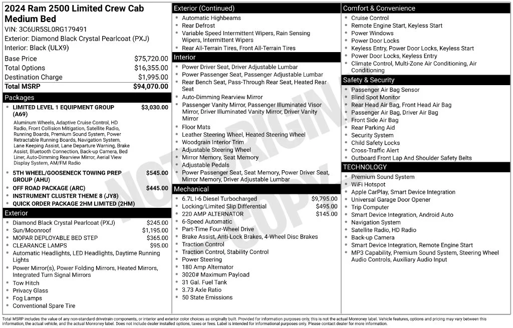 Used 2024 Black Ram Limited image 53