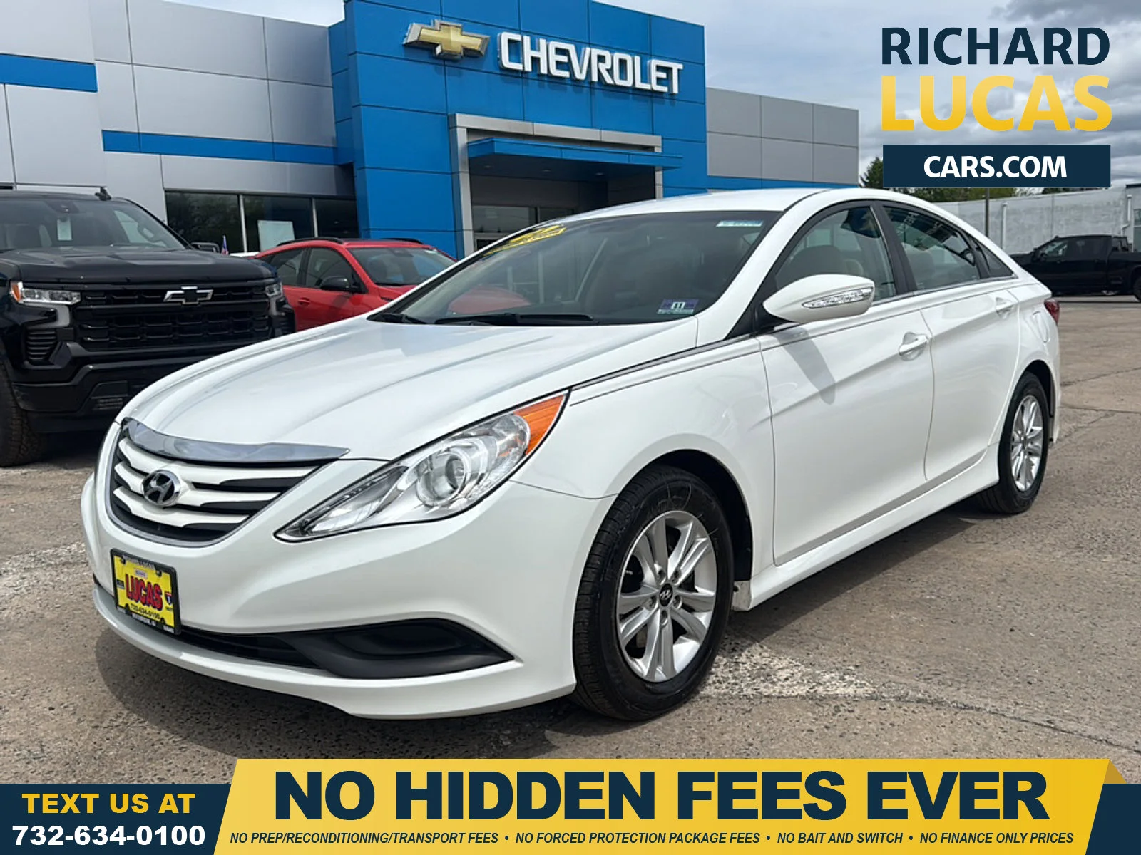 Pearl White 2014 Hyundai Sonata GLS FWD Sedan Front-Wheel Drive