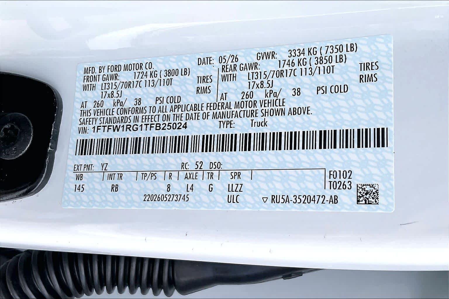 New 2026 Oxford White Ford Raptor® image 18