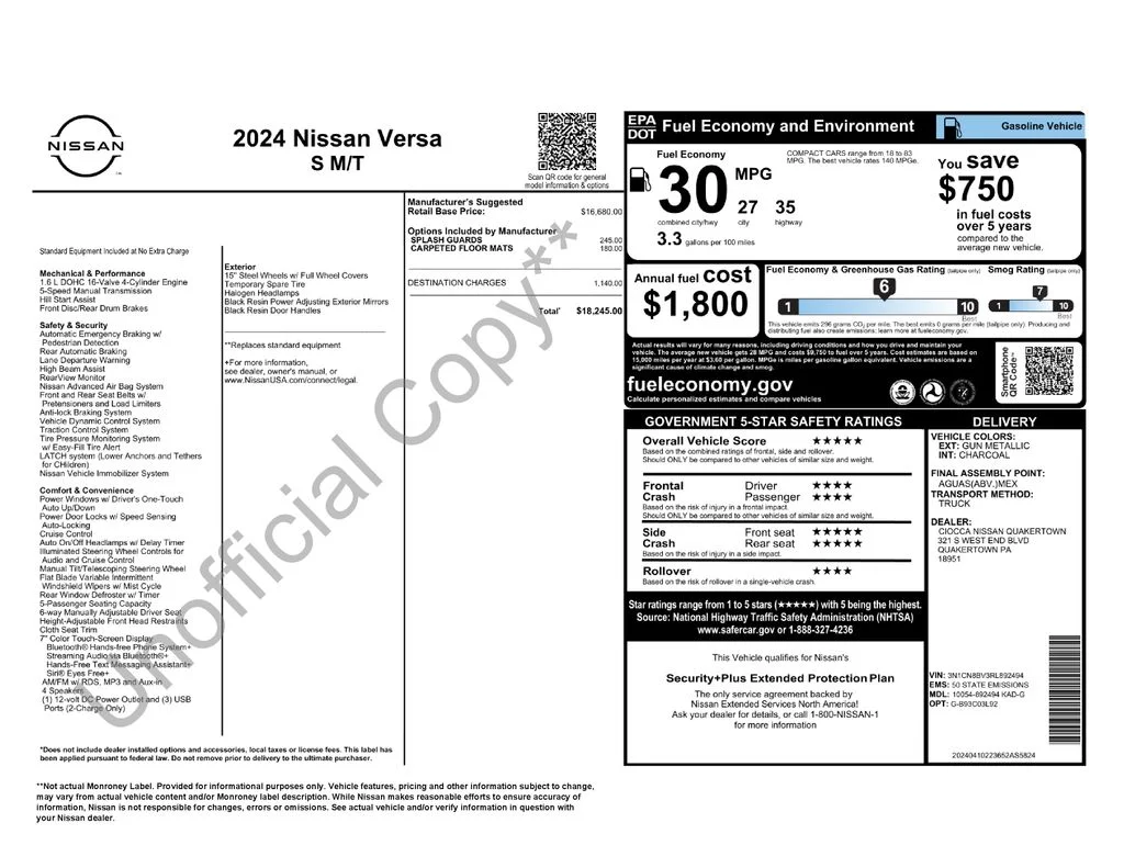 Used 2024 Gray Nissan 1.6 S image 17