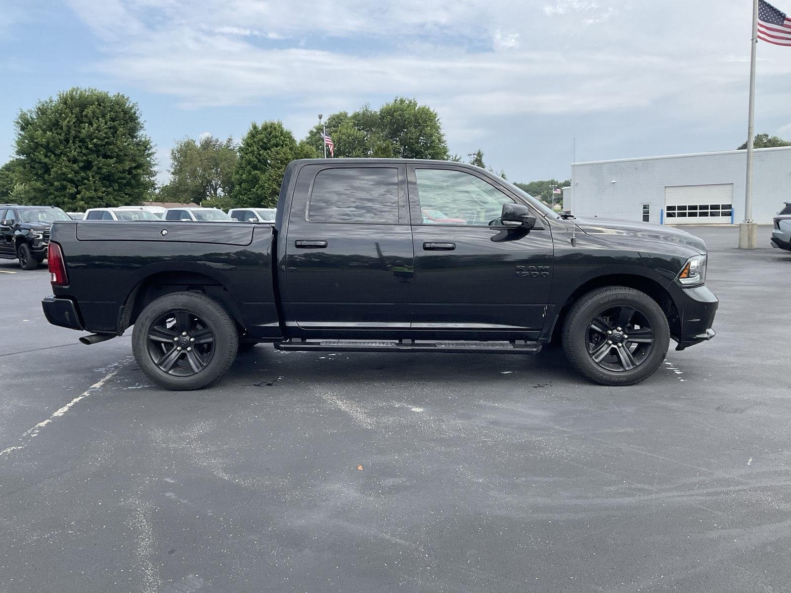 Used 2018 Brilliant Black Crystal Pearlcoat Ram Night image 5