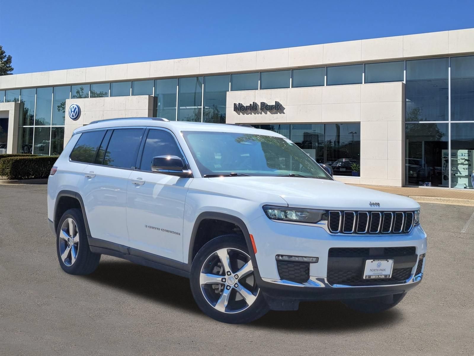 Used 2021 Bright White Clearcoat Jeep Limited image 1