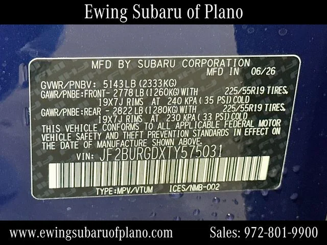 New 2026 SAPPHIRE BLUE PEARL Subaru Limited XT image 34