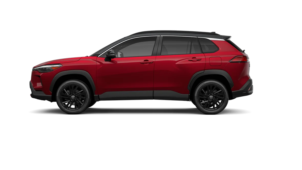 New 2026 Soul Red Crystal  with Jet Black roof Toyota Hybrid XSE image 3