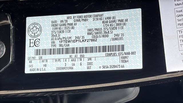 Used 2020 Black Ford Lariat image 30