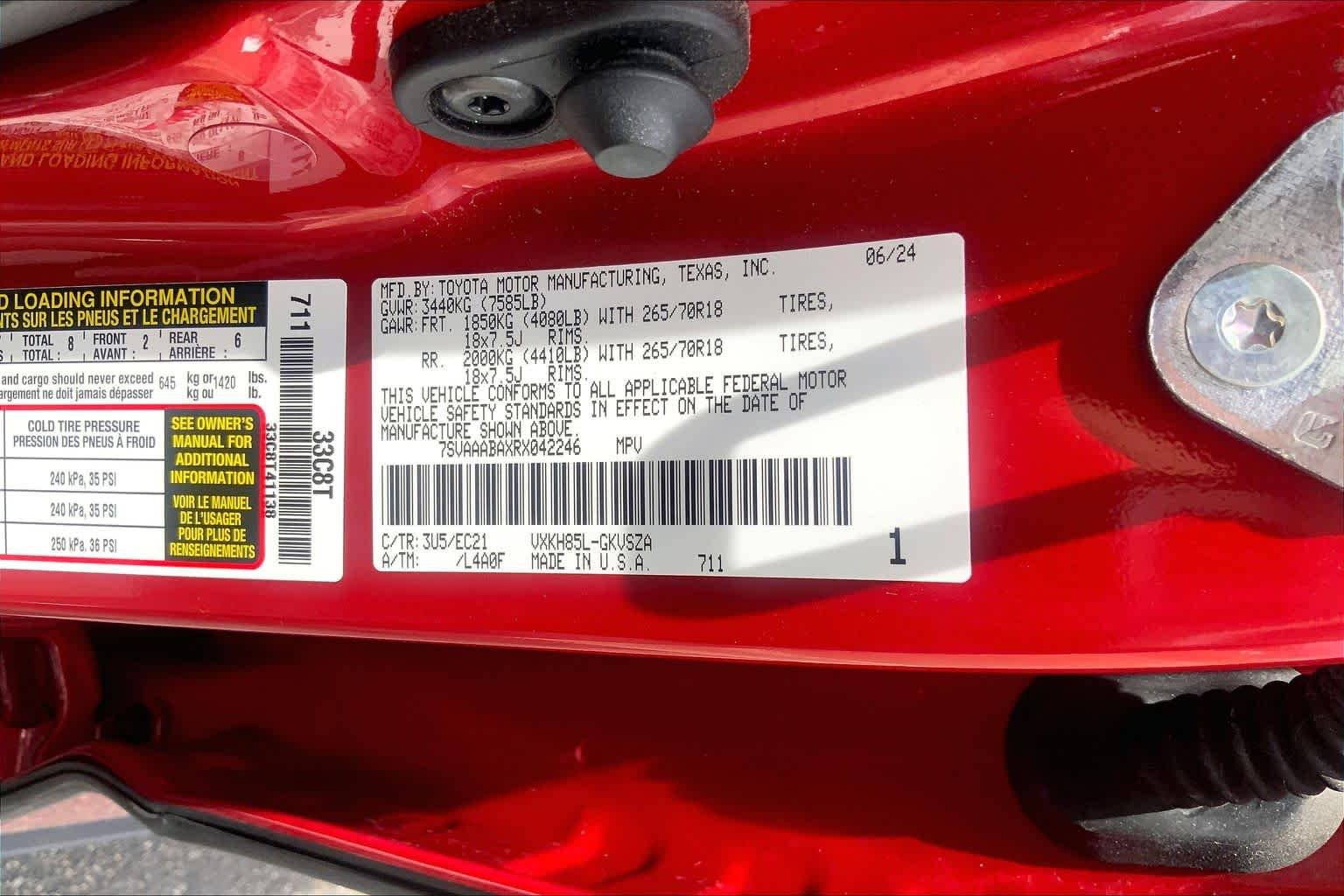 Used 2024 Supersonic Red Toyota SR5 image 29