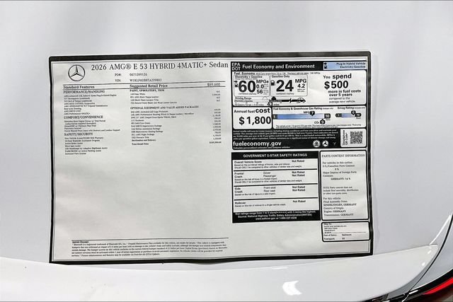 New 2026 Polar White Mercedes-Benz AMG® E 53 E 4MATIC+ Sedan image 50