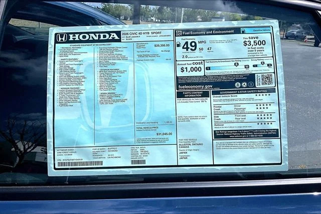 New 2026 Blue Lagoon Pearl Honda Sport image 14