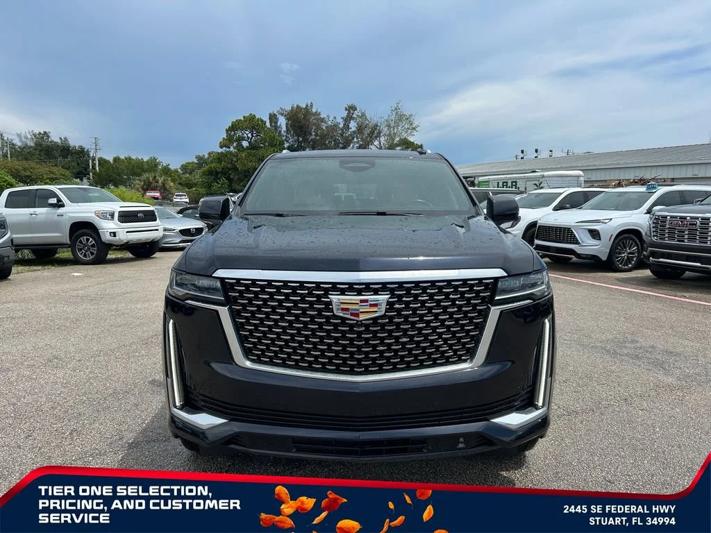 Used 2021 DARK MOON BLUE METALLIC Cadillac Premium Luxury image 3
