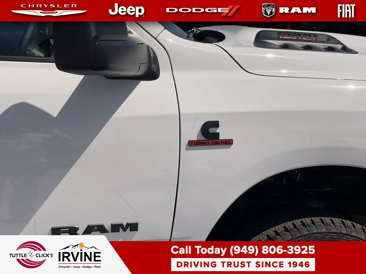 New 2026 Bright White Clear-Coat Exterior Paint RAM Laramie image 14