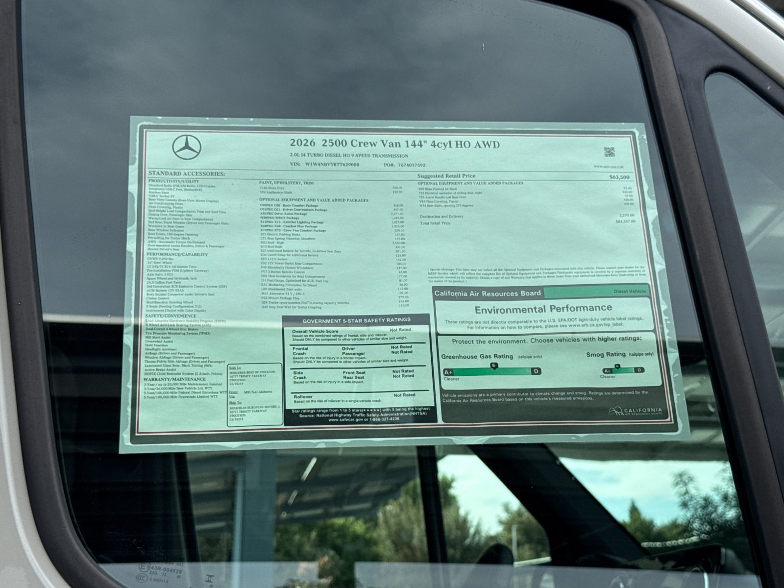 New 2026 Stone Gray Mercedes-Benz 2500 High Roof HO Diesel 144 WB AWD image 29