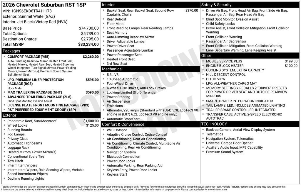 2026 Chevrolet Suburban RST - Photo 26