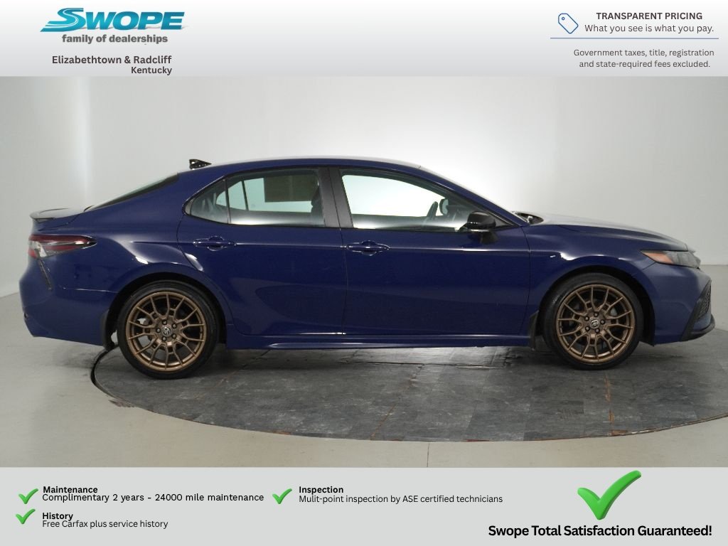 Used 2023 Reservoir Blue Toyota SE Nightshade image 2