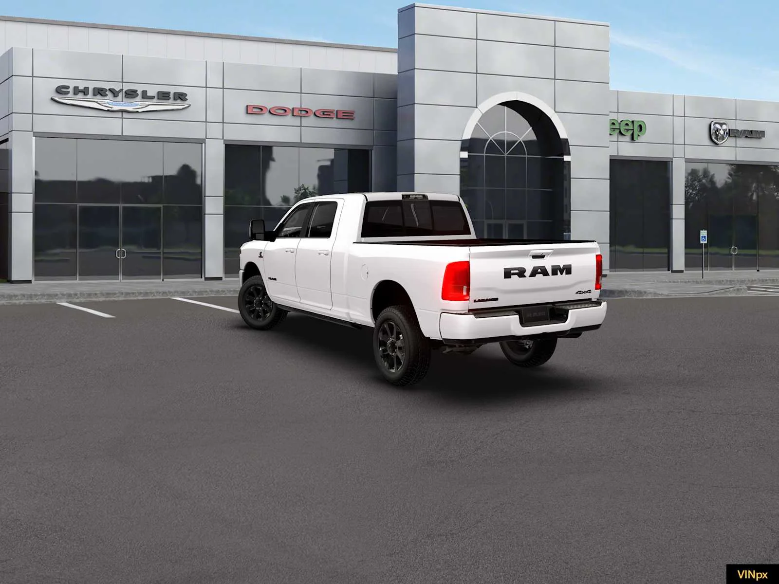 New 2026 Bright White Clear-Coat Exterior Paint RAM Laramie image 4