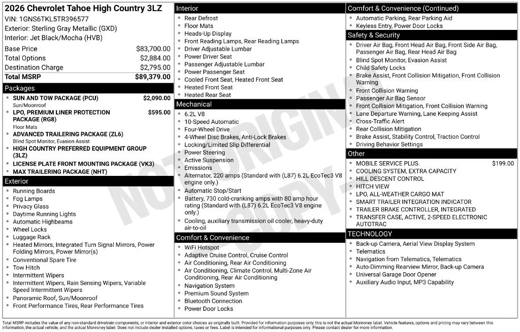 New 2026 Sterling Gray Metallic Chevrolet High Country image 4