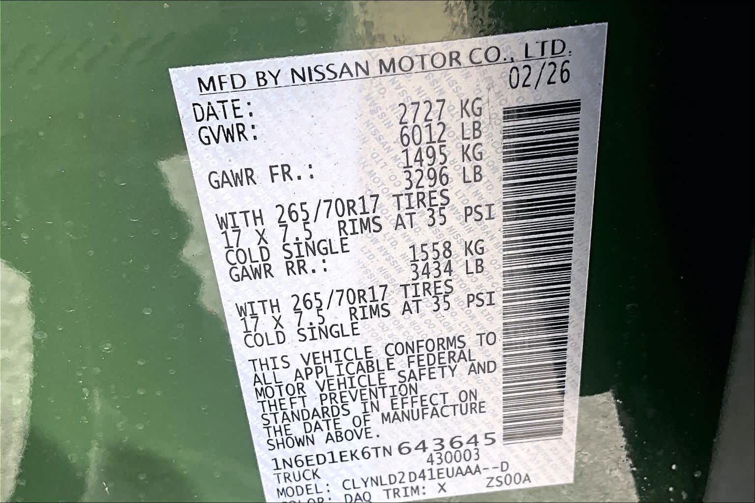New 2026 Tactical Green Metallic Nissan PRO-4X image 14