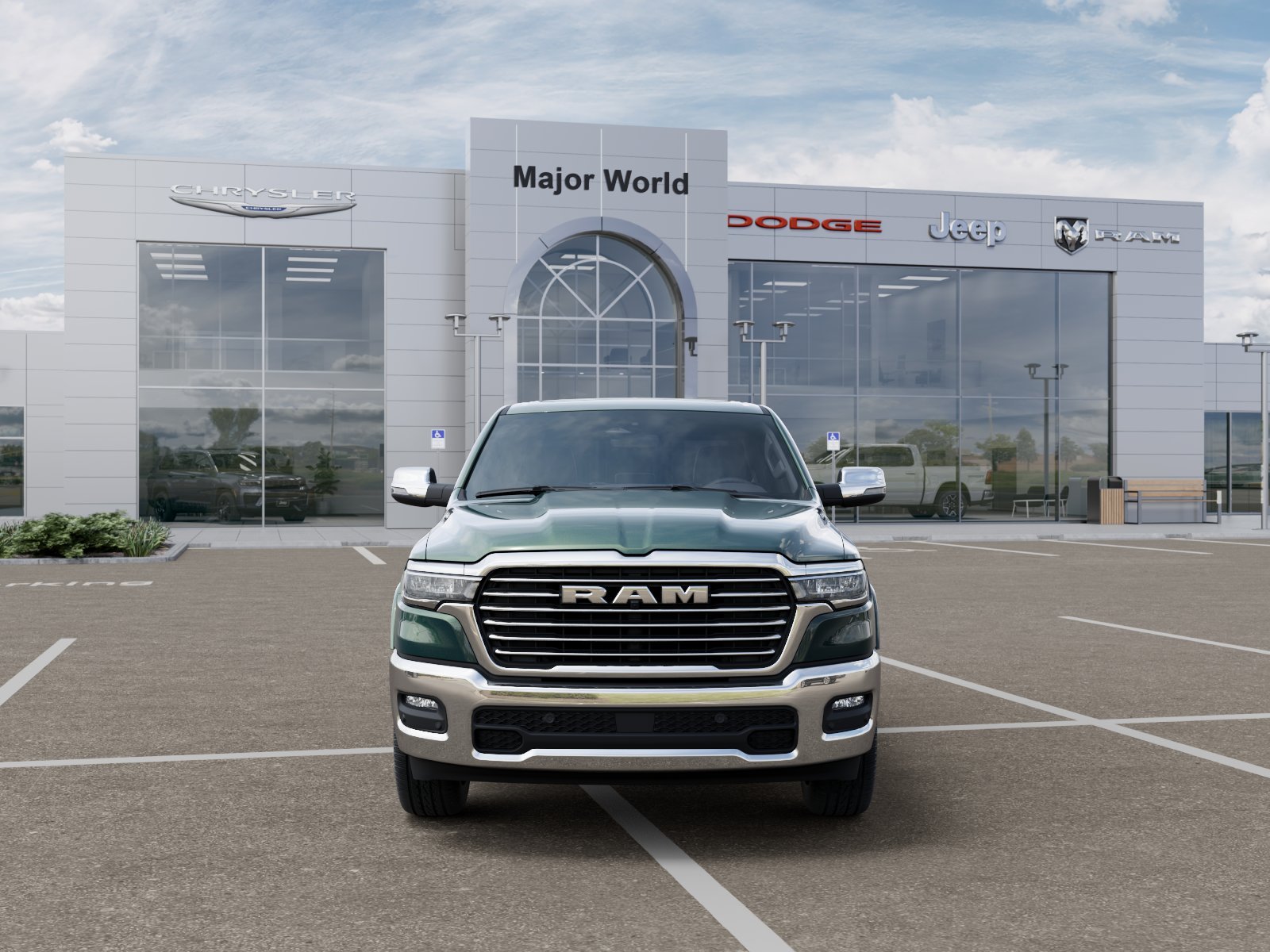 New 2026 Serrano-Green Metallic Exterior Paint RAM LARAMIE image 6