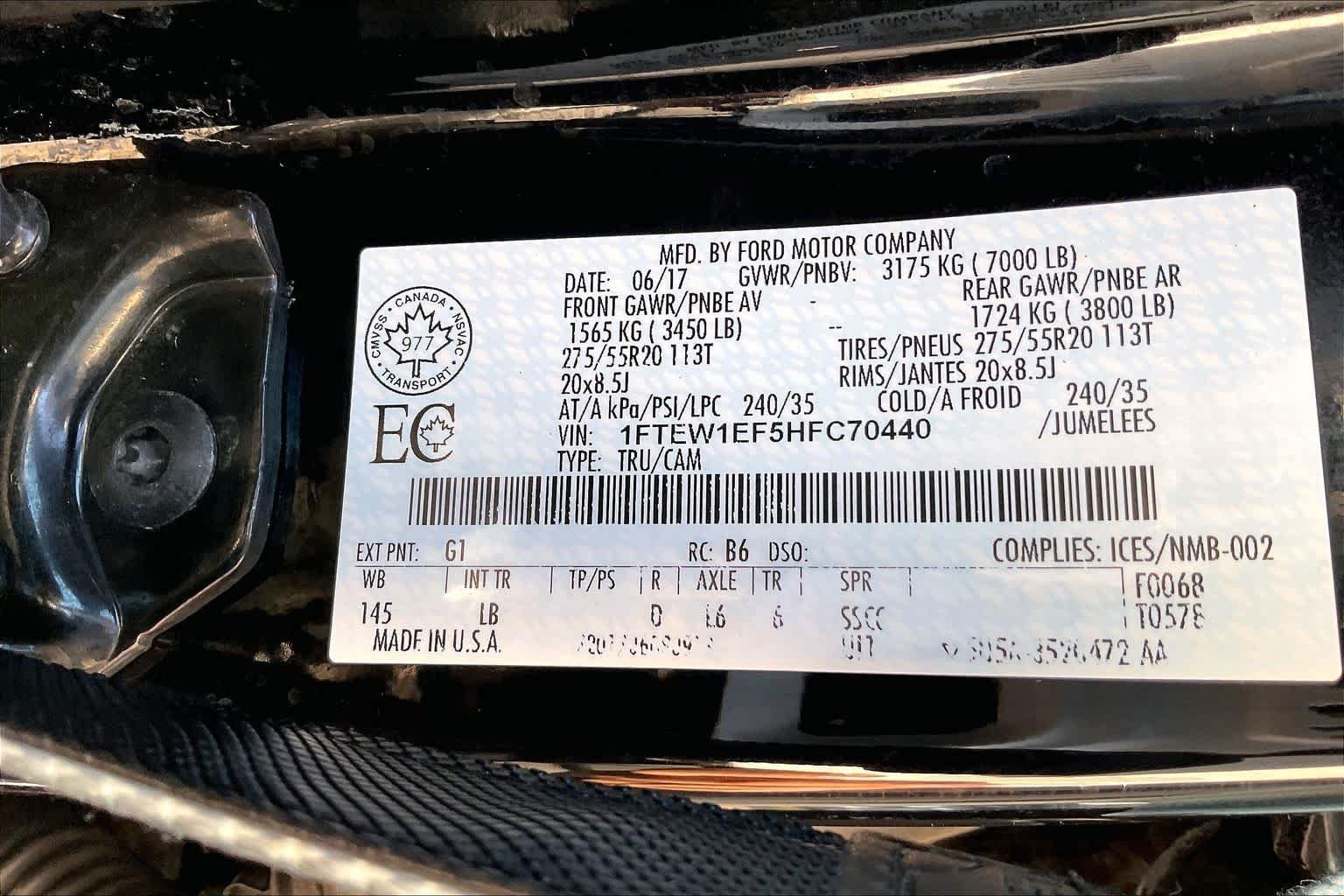 Used 2017 Shadow Black Ford Lariat image 37