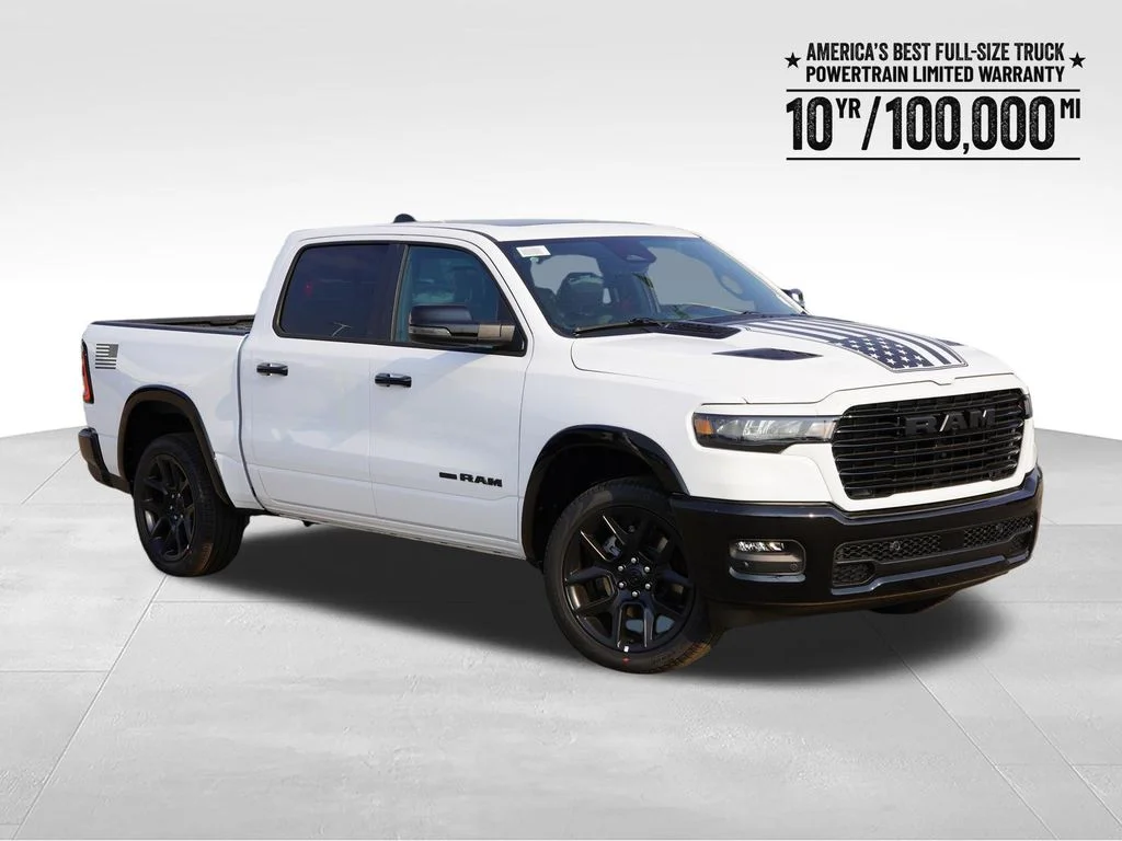 New 2026 Bright White Clear-Coat Exterior Paint RAM Laramie image 1