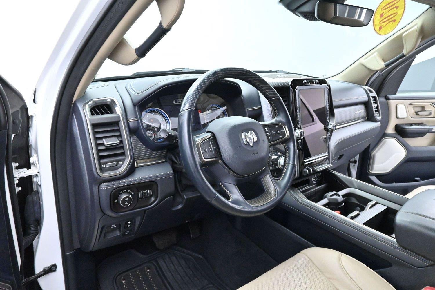 Used 2020 Ivory White Tri-Coat Pearlcoat Ram Limited image 20