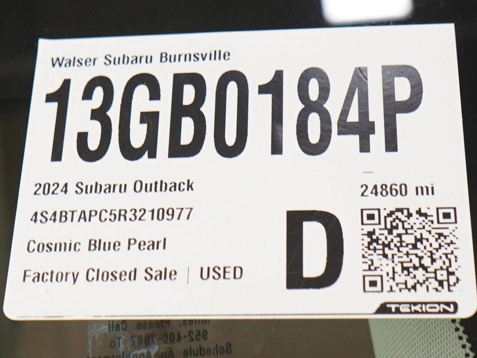 Used 2024 Cosmic Blue Pearl Subaru Touring image 32