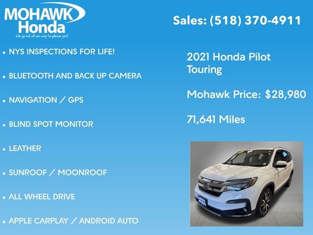 Used 2021 Platinum White Pearl Honda Touring image 7